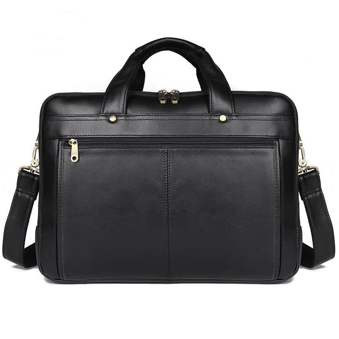 Men's Genuine Leather Briefcase, Laptop Bag Black Colour 446-9