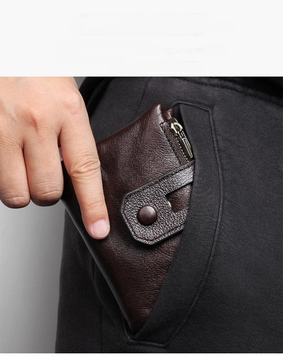 Men's Genuine Leather Bi-Fold Wallet 342-5