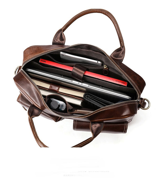 Genuine Leather Crossbody Bag, Laptop Bag For 15.6 Inch 412 | TOUCHANDCATCH NZ - Touch and Catch NZ