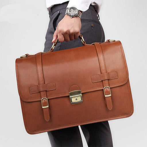 Genuine Leather Briefcase, Laptop Bag 497-1