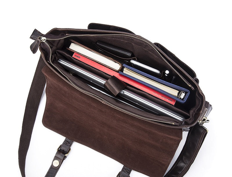 Genuine Leather Briefcase, Laptop Bag 442-2