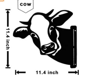 Home Decor, Wall Art  Metal Cow Head Double Sided | TOUCHANDCATCH NZ - Touch and Catch NZ
