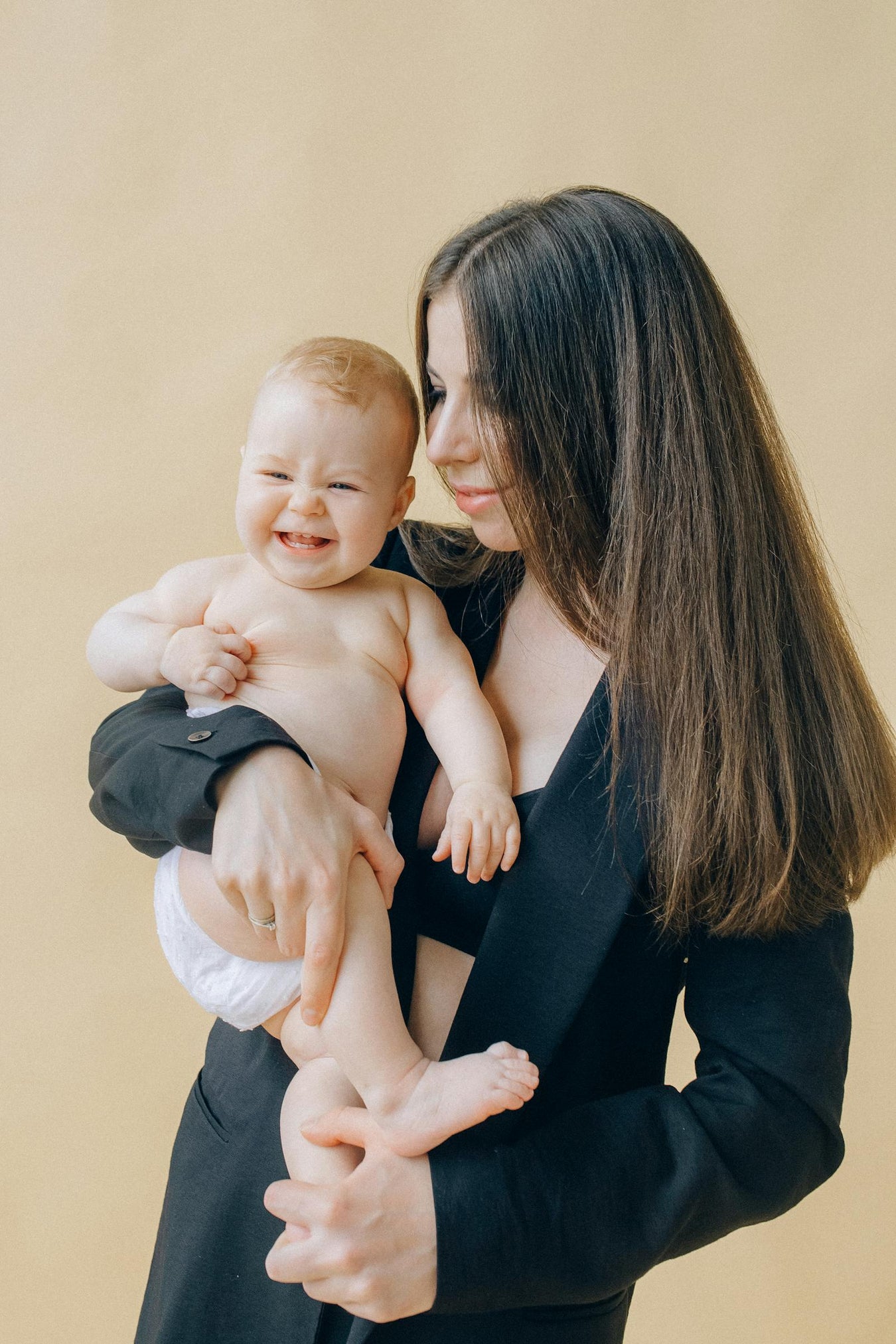 Mother with baby - nappy bags collection