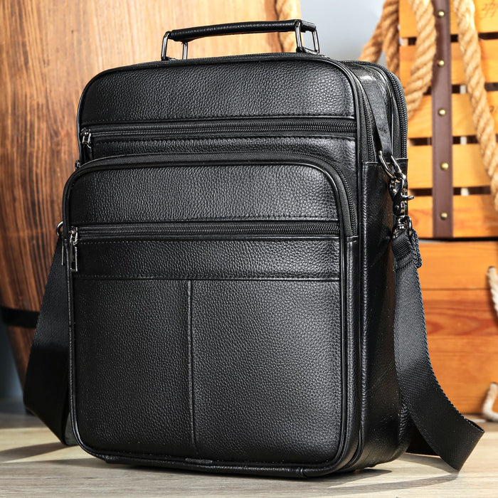 Men's Genuine Leather Satchel, Crossbody Bag, 13" Laptop Bag TC147| TOUCHANDCATCH NZ