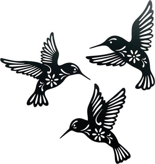 Home Decor, Metal Wall Art - Black HummingBirds | TOUCHANDCATCH NZ - Touch and Catch NZ