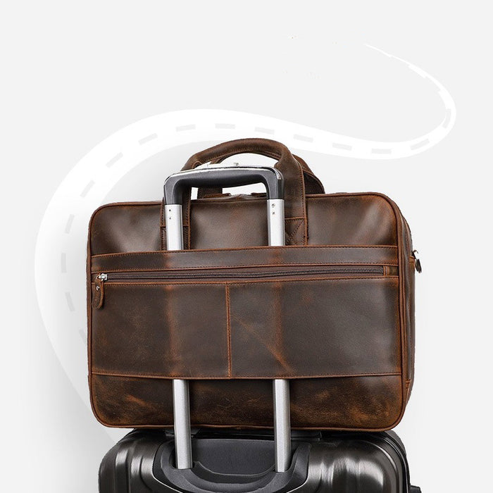 Genuine Leather Briefcase, Laptop Bag - Touch and Catch NZ