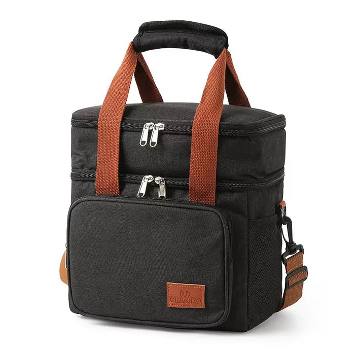 Insulated Extendable 2-Compartment Lunch Bag, Cooler Bag, Picnic Bag TC1085| TOUCHANDCATCH NZ