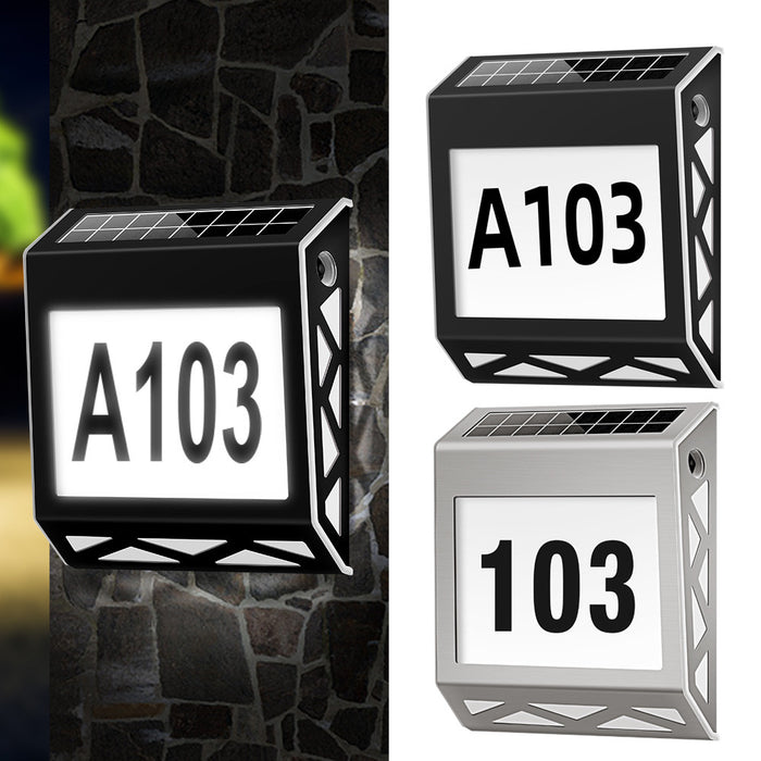 Home Decor Outdoor Solar Powered Sensor House Number Sign TC1101 | TOUCHANDCATCH NZ - Touch and Catch NZ