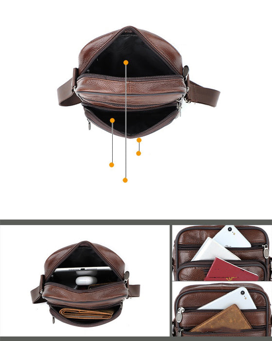 Men's Genuine Leather Crossbody Bag, Satchel TC4026 | TOUCHANDCATCH NZ - Touch and Catch NZ