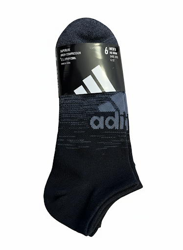 ADIDAS SUPERLITE CLIMACOOL NO SHOW SOCKS 6 PAIRS SIZE 6-12 BLACK | TOUCHANDCATCH NZ - Touch and Catch NZ