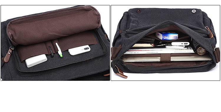 Washed Canvas Crossbody Bag, 13" Laptop Bag TC6158
 | TOUCHANDCATCH NZ - Touch and Catch NZ