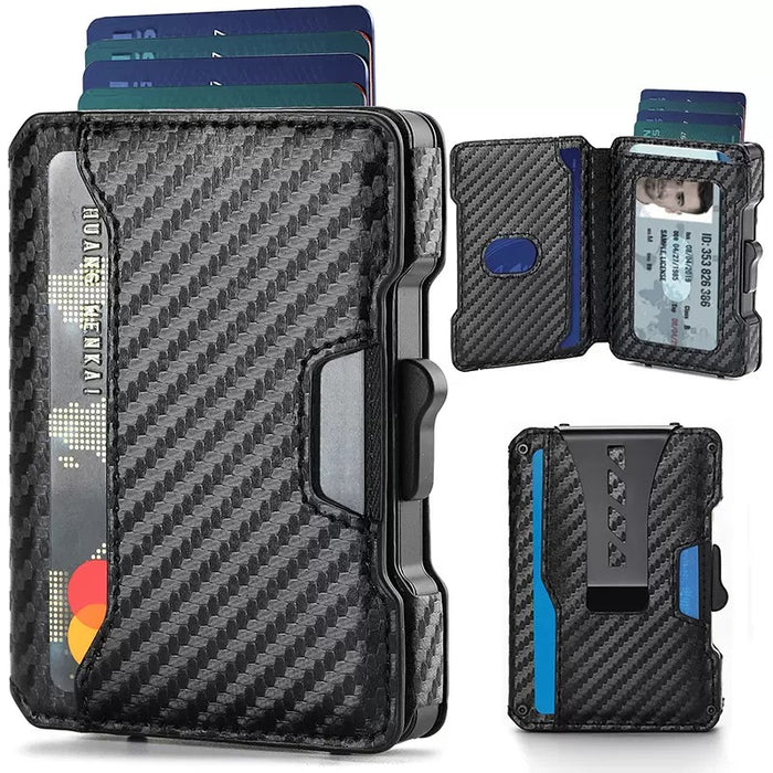 Carbon Fiber RFID Pop-up Card Case TCHT065 | TOUCHANDCATCH NZ - Touch and Catch NZ