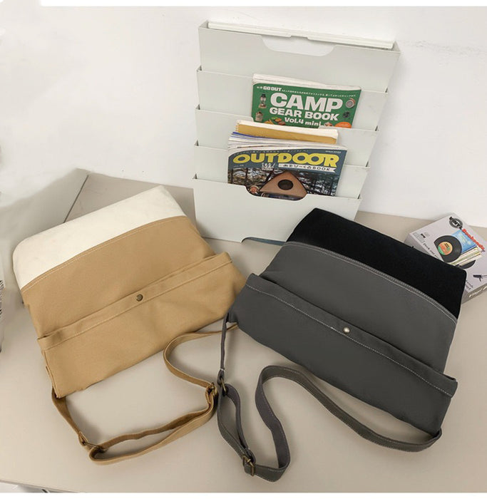 Washed Canvas Crossbody Bag, Satchel TC7372 | TOUCHANDCATCH NZ