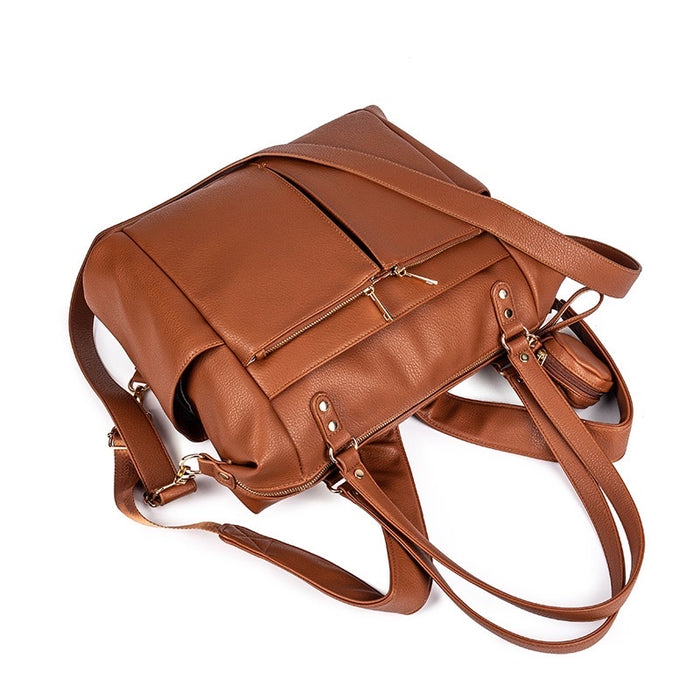 Vegan Leather Nappy Bag, Nappy Backpack TC587 | TOUCHANDCATCH NZ - Touch and Catch NZ