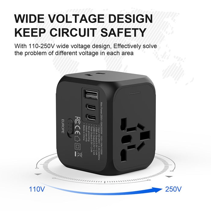 Universal Travel Adapter, International Travel Adapter TC176N| TOUCHANDCATCH NZ - Touch and Catch NZ