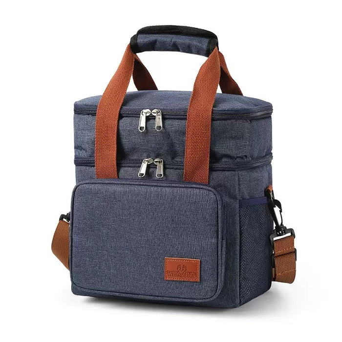 Insulated Extendable 2-Compartment Lunch Bag, Cooler Bag, Picnic Bag TC1085| TOUCHANDCATCH NZ