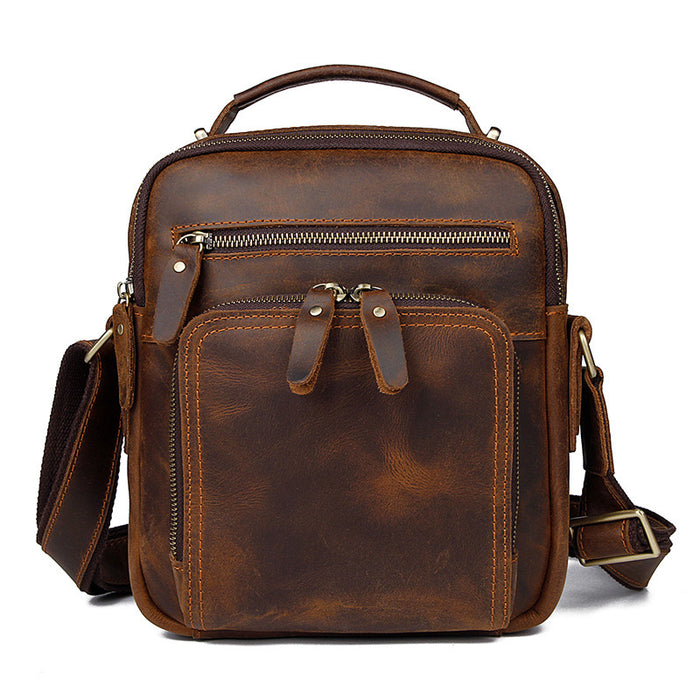 Men’s Genuine Leather Crossbody Bag, Messenger Bag TC2063 | TOUCHANDCATCH NZ