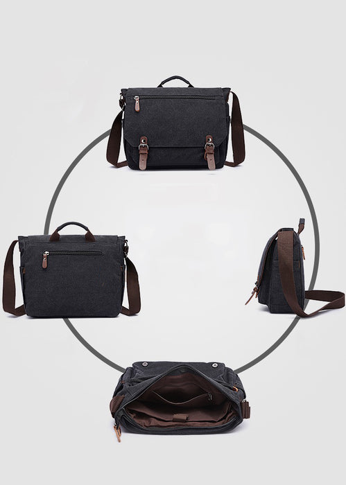 Washed Canvas Crossbody Bag, 13" Laptop Bag TC6158
 | TOUCHANDCATCH NZ - Touch and Catch NZ