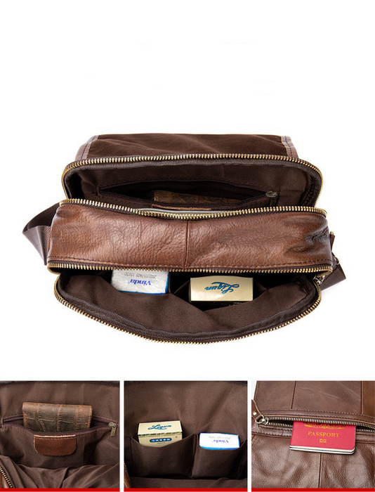 Men's Genuine Leather Satchel TC821| TOUCHANDCATCH NZ - Touch and Catch NZ