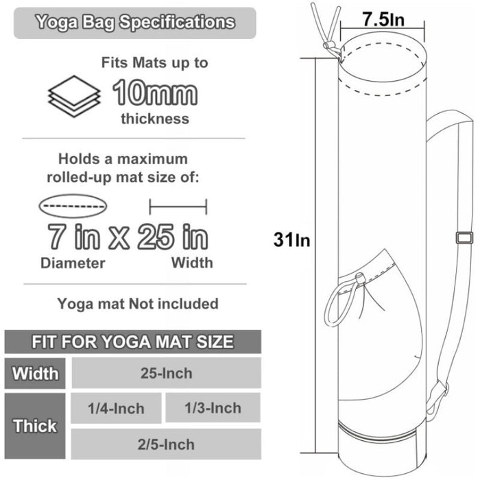 Yoga Mat Bag TCAPJ998 | TOUCHANDCATCH NZ - Touch and Catch NZ