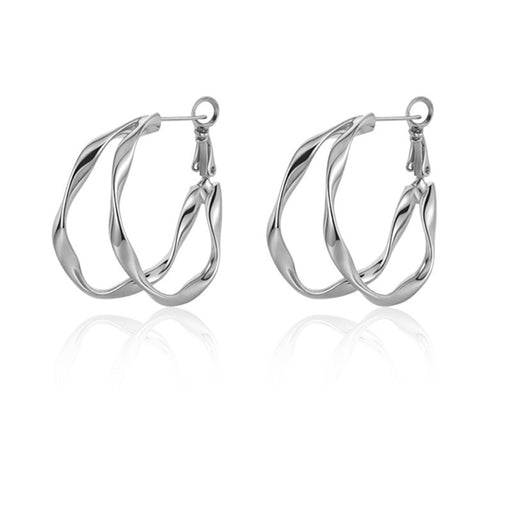 Women's Earrings Twin Twist Design TC2921 | TOUCHANDCATCH NZ - Touch and Catch NZ
