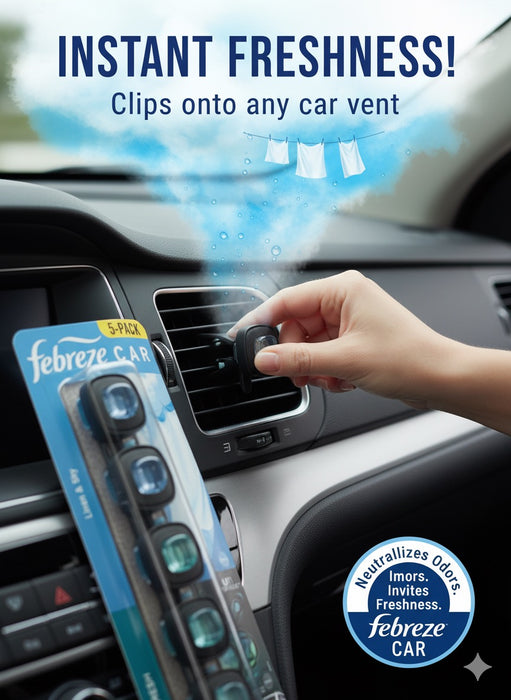 Febreze Mini Car Air Freshener 5 Pack TCC852  |TOUCHANDCATCH NZ - Touch and Catch NZ