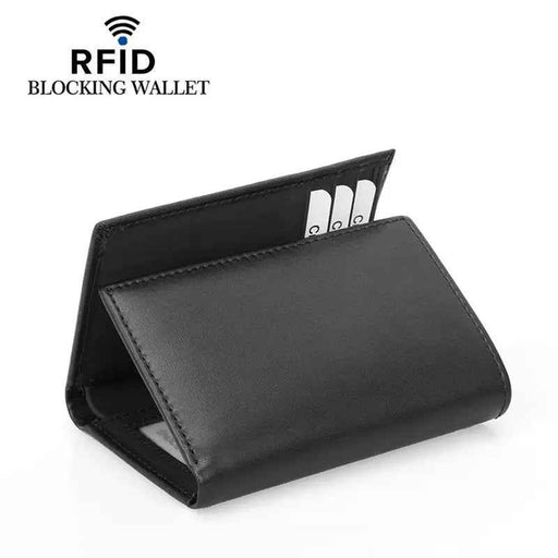Men's RFID Genuine Leather Tri-Fold Wallet TCQ508 | TOUCHANDCATCH NZ