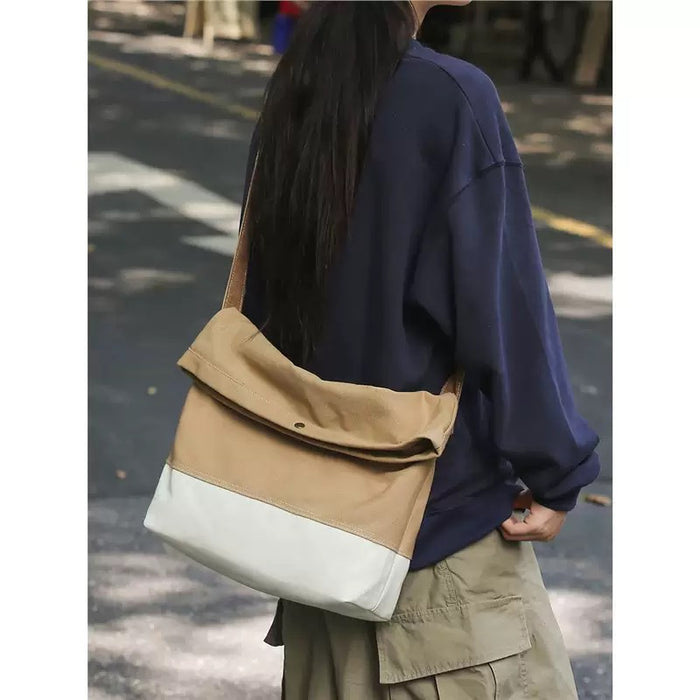 Washed Canvas Crossbody Bag, Satchel TC7372 | TOUCHANDCATCH NZ