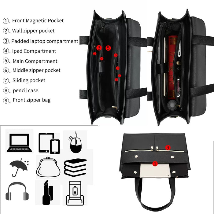 Women's Vegan Leather Crossbody Bag, Tote bag For 15.6" Laptop Bag, TC227| TOUCHANDCATCH NZ - Touch and Catch NZ