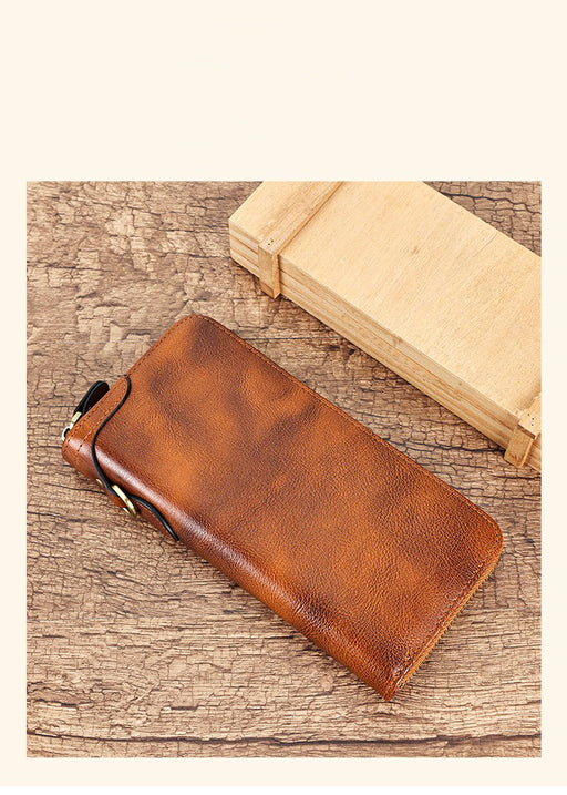 Genuine  Leather Long Wallet TC8055 | TOUCHANDCATCH NZ - Touch and Catch NZ