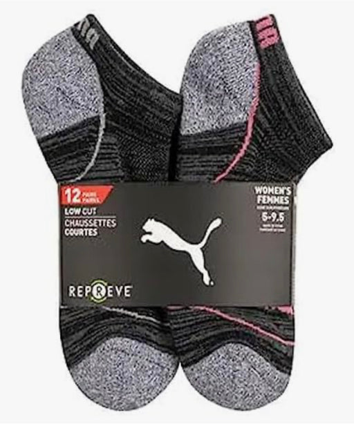 PUMA Women’s Repreve Athletic Low Cut Sock, 12-pair Size 9-11 TCP1213 |TOUCHANDCATCH NZ - Touch and Catch NZ
