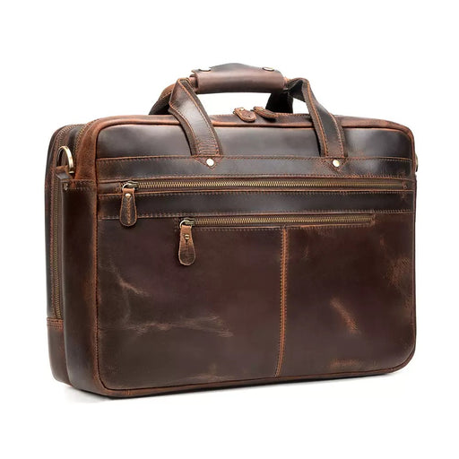 Men's Genuine Leather Crossbody Bag , 17.3" Laptop Bag, Briefcase TC389 | TOUCHANDCATCH NZ - Touch and Catch NZ