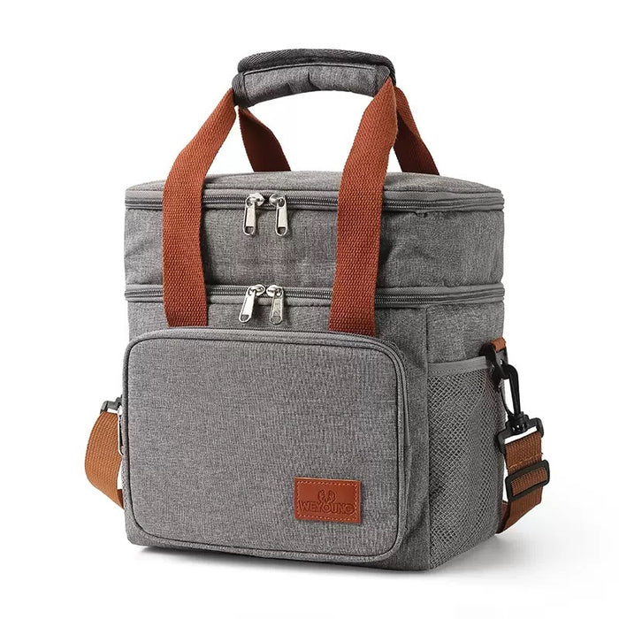 Insulated Extendable 2-Compartment Lunch Bag, Cooler Bag, Picnic Bag TC1085| TOUCHANDCATCH NZ