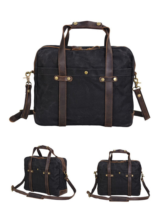 Waxed Canvas Crossbody Bag, 16 Inch Laptop Bag TC5179 | TOUCHANDCATCH NZ - Touch and Catch NZ
