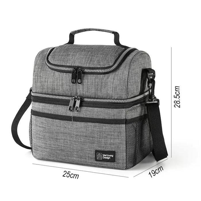2-Compartment Insulated Lunch Bag, Thermal Bag, Picnic Bag TC1054 | TOUCHANDCATCH NZ