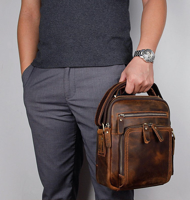 Men’s Genuine Leather Crossbody Bag, Messenger Bag TC2063 | TOUCHANDCATCH NZ