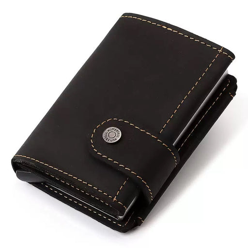 Genuine Leather Tri-Fold RFID Wallet, Pop-up Card Holder TC306 | TOUCHANDCATCH NZ - Touch and Catch NZ