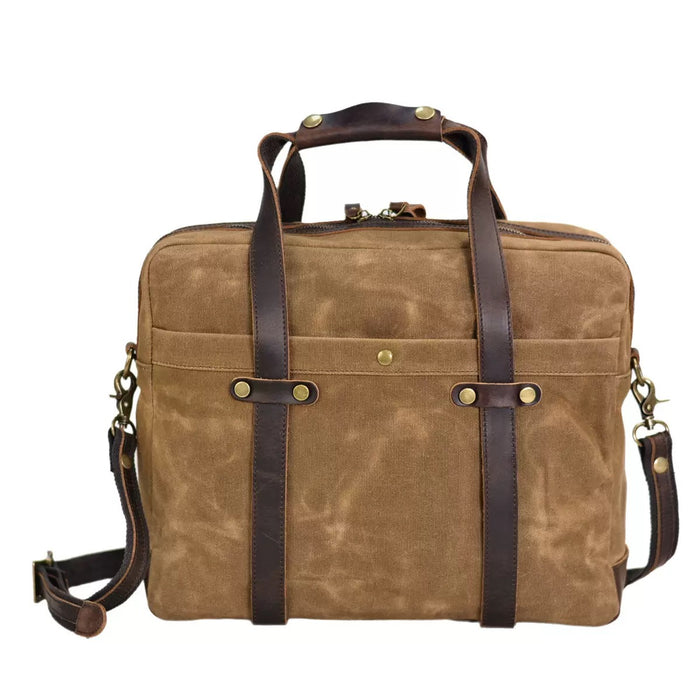 Waxed Canvas Crossbody Bag, 16 Inch Laptop Bag TC5179 | TOUCHANDCATCH NZ - Touch and Catch NZ