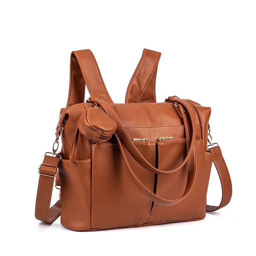 Vegan Leather Nappy Bag, Nappy Backpack TC587 | TOUCHANDCATCH NZ - Touch and Catch NZ