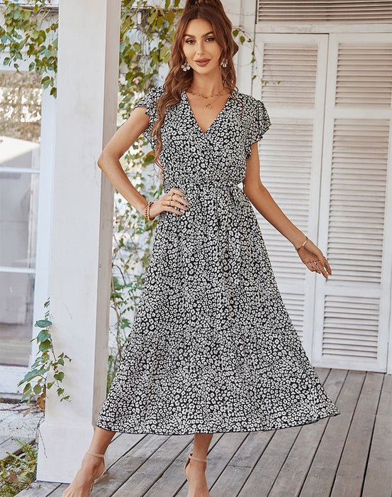 formal midi dresses nz Women's V-Nect Midi Dress TC023