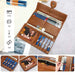 Women's Genuine Leather Tri-Fold Long Wallet TC4200 | 11 Card Slots, Photo Window & Zip Coin Pouch — Brown