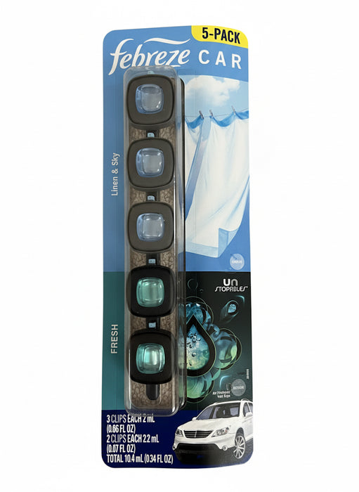 Febreze Mini Car Air Freshener 5 Pack TCC852  |TOUCHANDCATCH NZ - Touch and Catch NZ