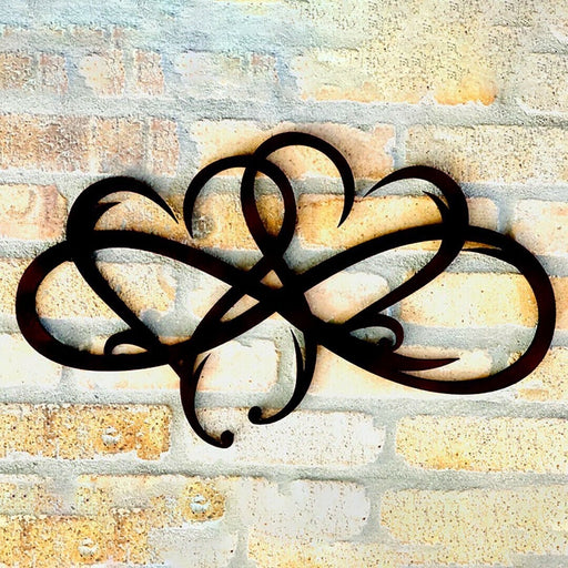 Home Decor, Metal Wall Art - Infinity Double Heart | TOUCHANDCATCH NZ - Touch and Catch NZ