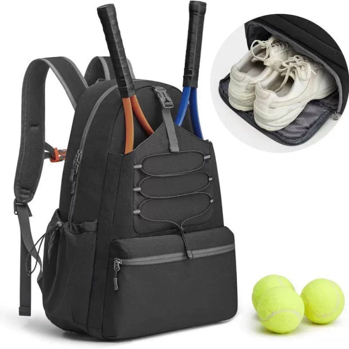 Tennis Backpack, Pickle Ball Backpack, Racket Sports Backpack, Sports Backpack, Travel Backpack Black Color TC6970| TOUCHANDCATCH NZ - Touch and Catch NZ