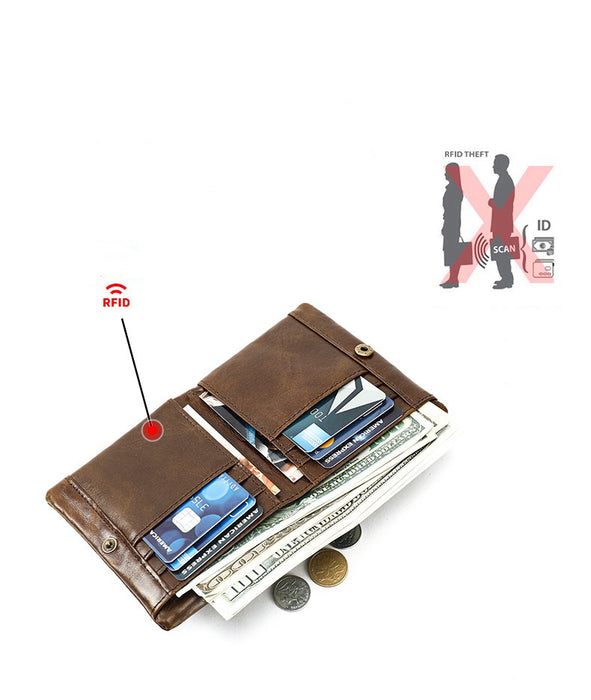 Genuine Leather RFID Bi-Fold Wallet TC926 | TOUCHANDCATCH NZ - Touch and Catch NZ