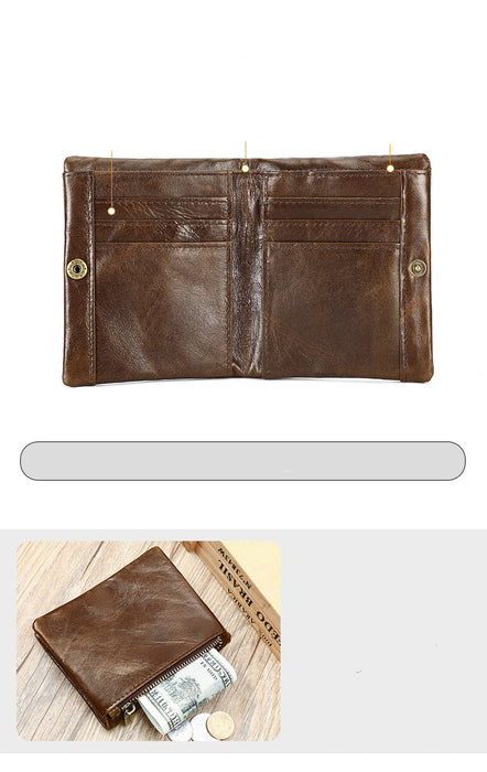 Genuine Leather RFID Bi-Fold Wallet TC926 | TOUCHANDCATCH NZ - Touch and Catch NZ