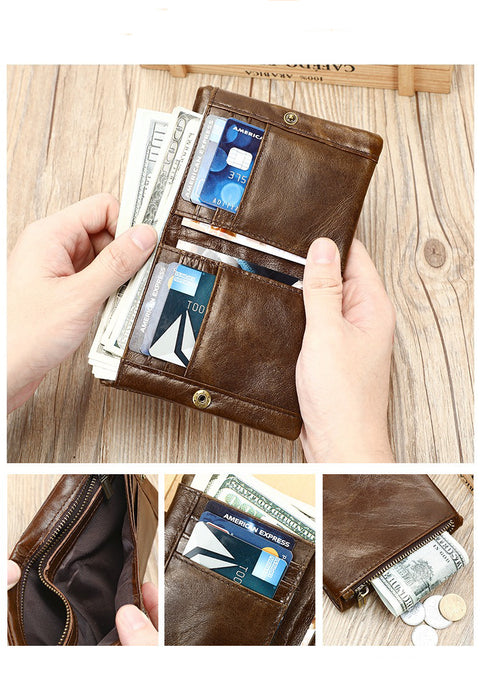Genuine Leather RFID Bi-Fold Wallet TC926 | TOUCHANDCATCH NZ - Touch and Catch NZ