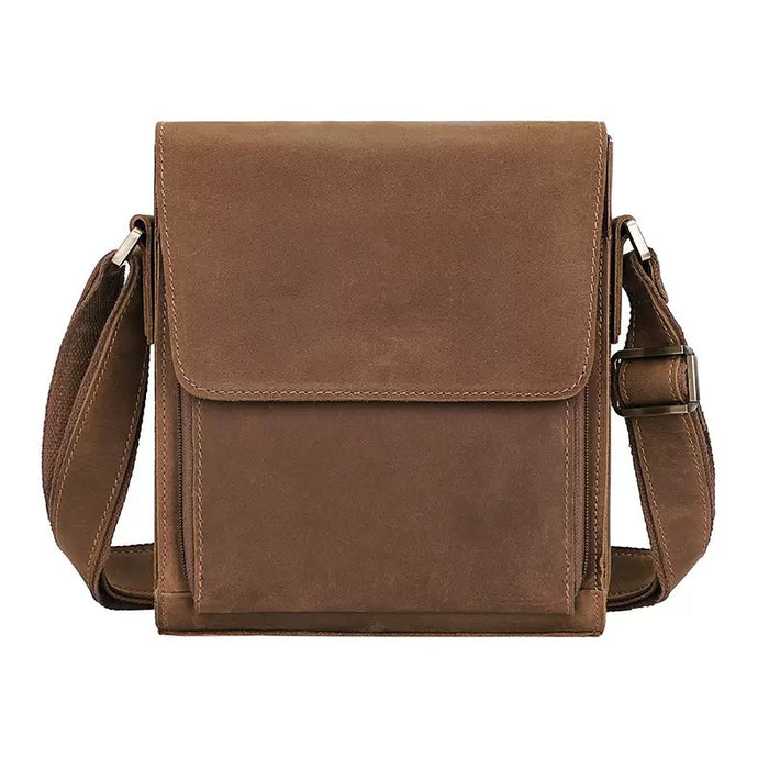 Men's Leather Crossbody Bag, Genuine Leather Satchel TC4855 | TOUCHANDCATCH NZ