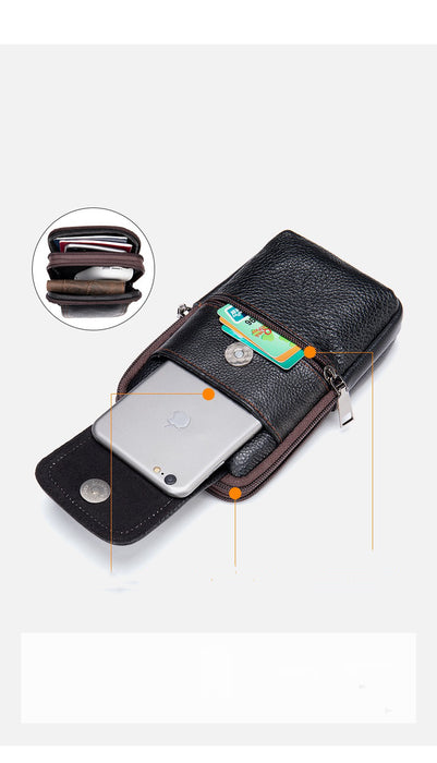 Men's Genuine Crossbody Bag, Waist Bag TC7488 | TOUCHANDCATCH NZ - Touch and Catch NZ