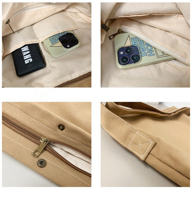 Washed Canvas Crossbody Bag, Satchel TC7372 | TOUCHANDCATCH NZ